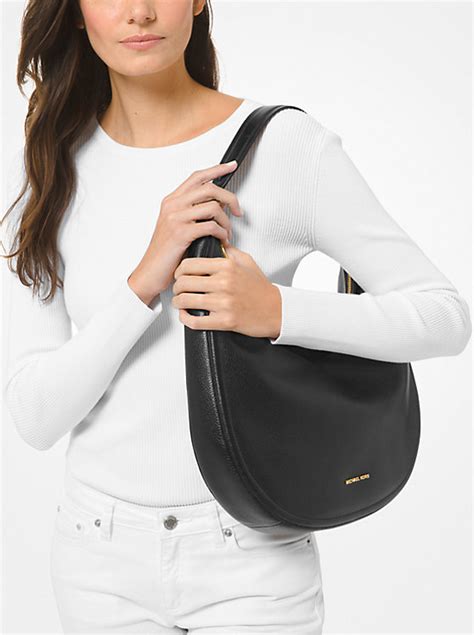 michael kors lydia pebbled leather saddle|Lydia Leather Shoulder Bag – Michael Kors Pre.